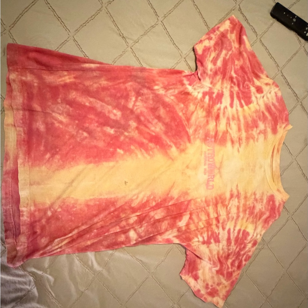 Travis Scott Red and Yellow Tie-Dye Short Sleeve Tee